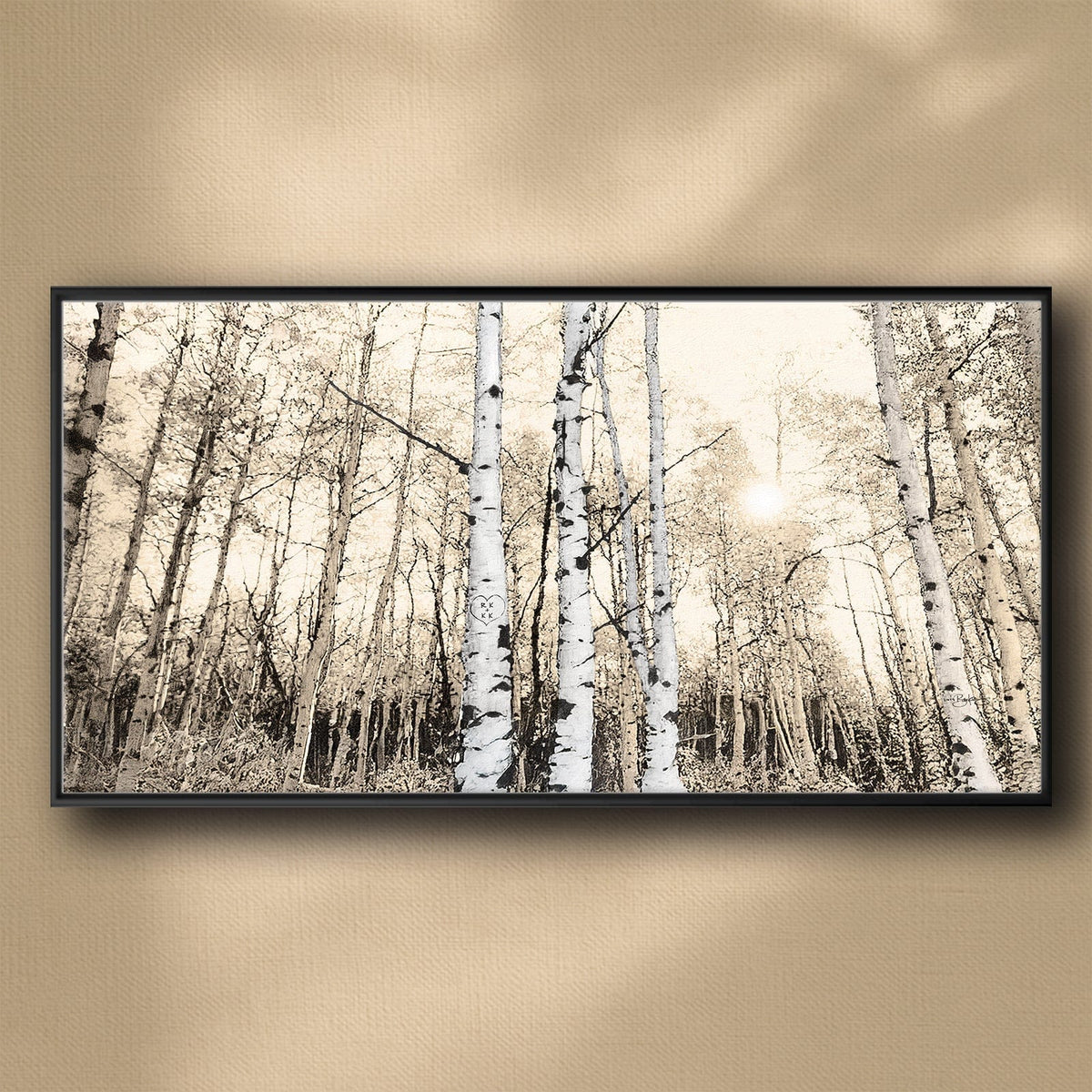 Personal-Prints art 16&quot;x32&quot; Float Framed Canvas Quaking Aspen