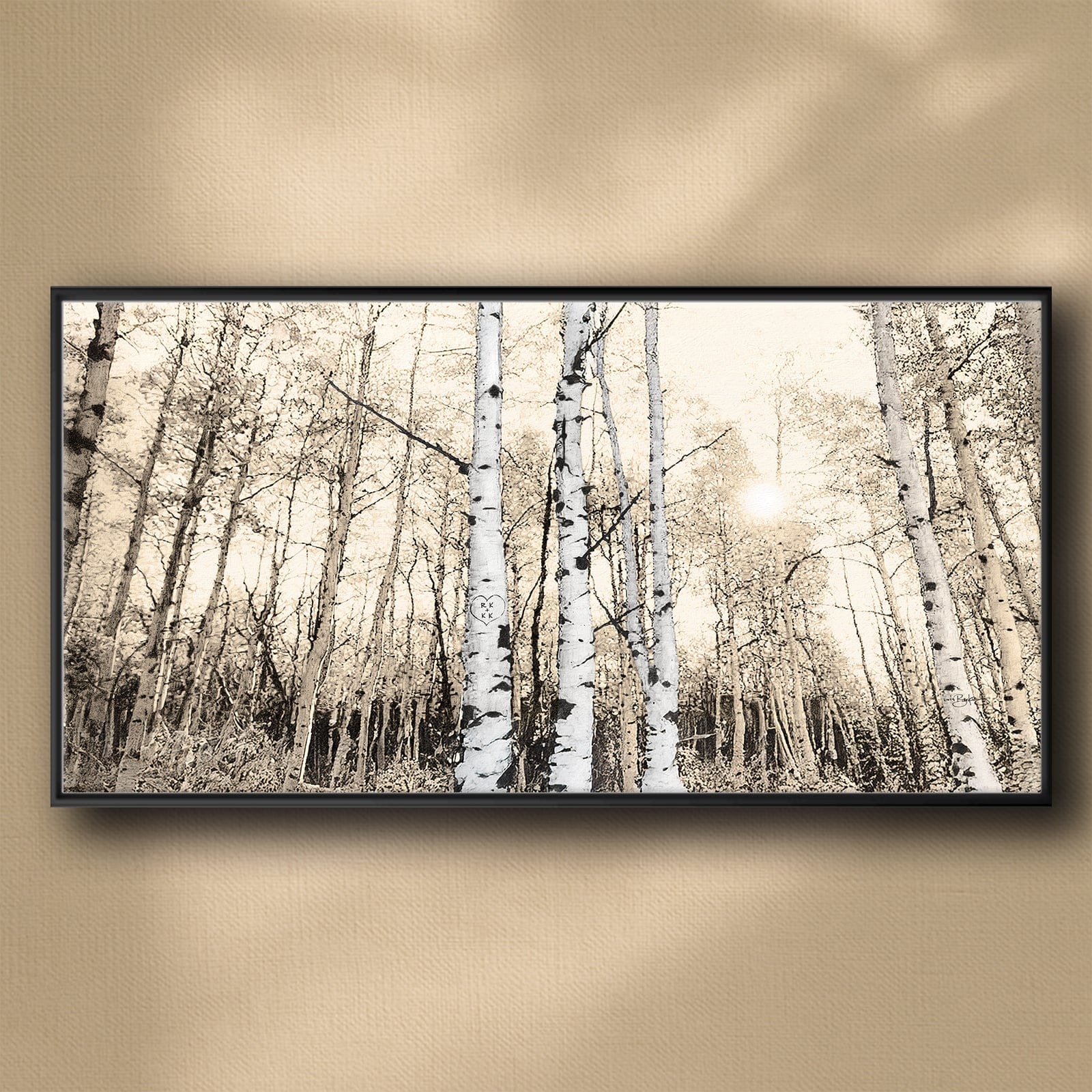 Personal-Prints art 16"x32" Float Framed Canvas Quaking Aspen