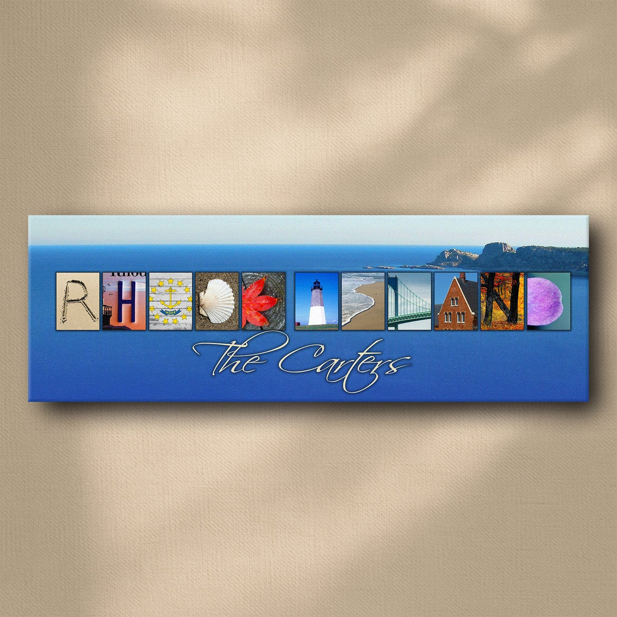 Personal-Prints art RHODE ISLAND - State Name Art