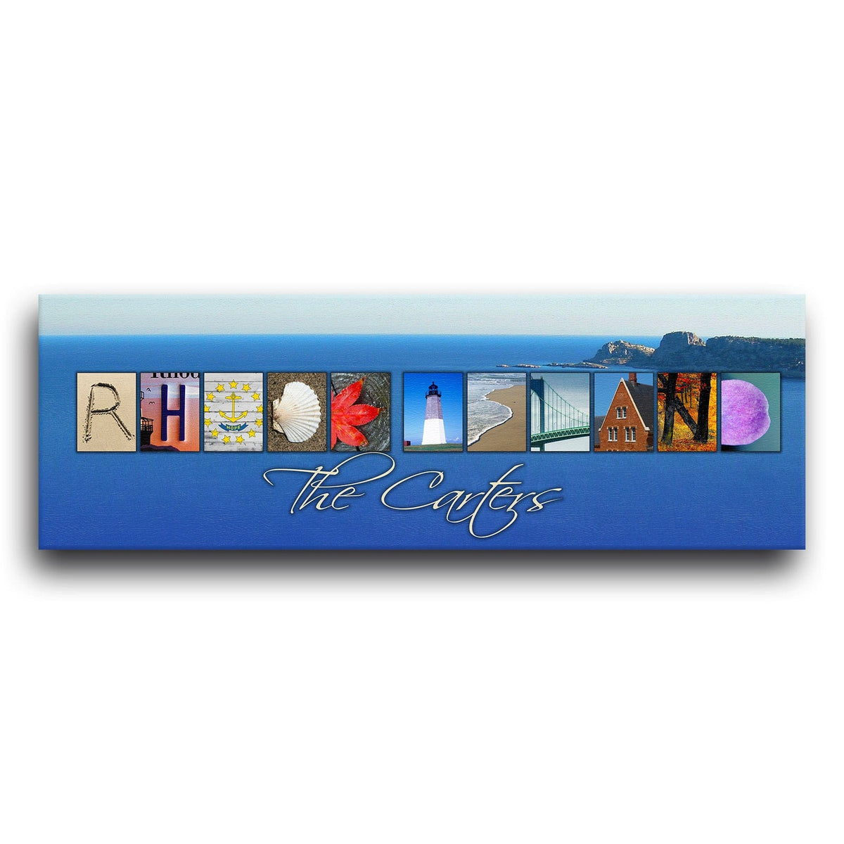 Personal-Prints art RHODE ISLAND - State Name Art