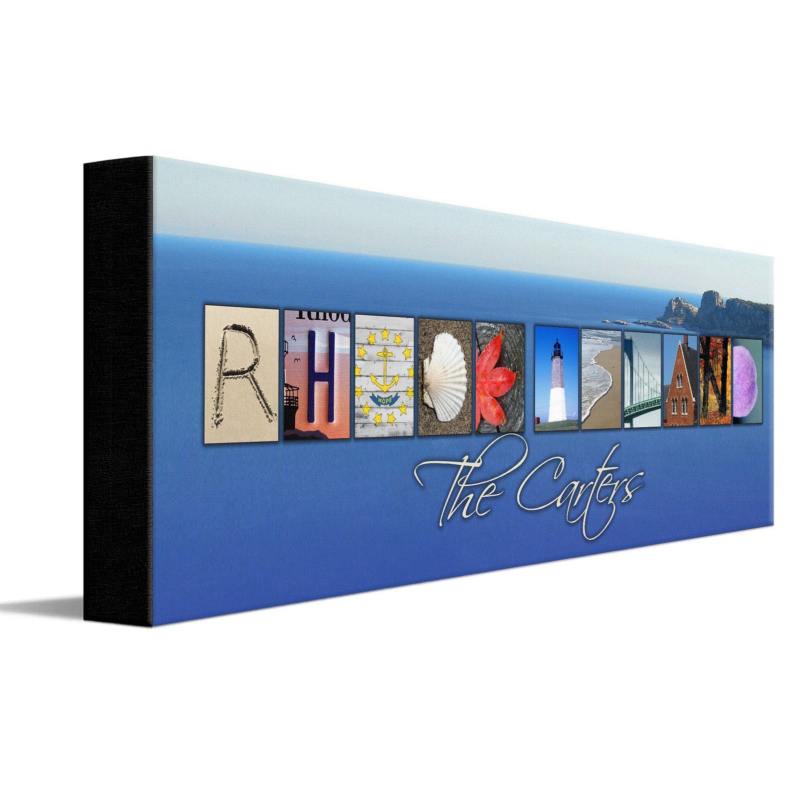 Personal-Prints art RHODE ISLAND - State Name Art