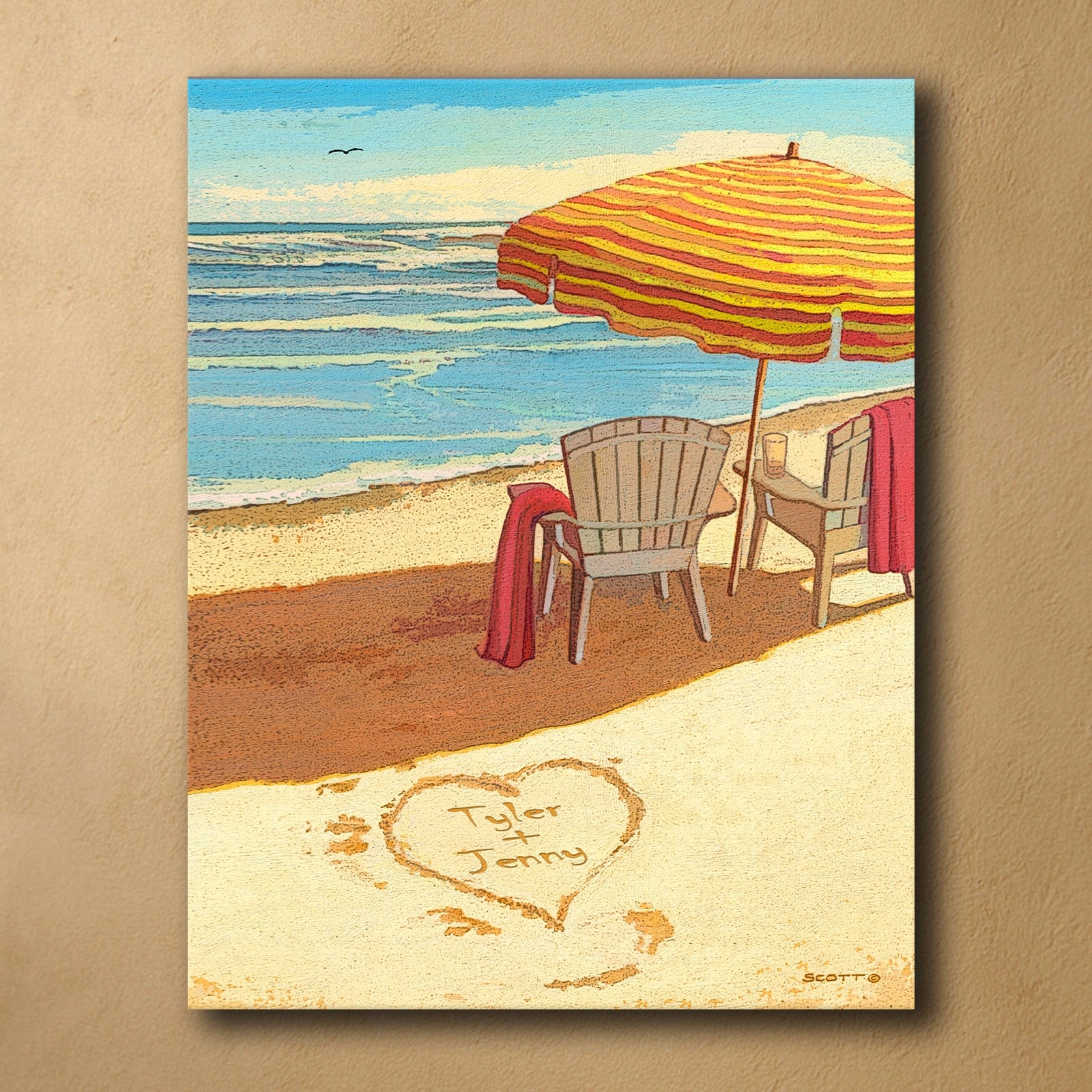 Personal-Prints art 16"x20" Stretched Canvas Sea Breeze