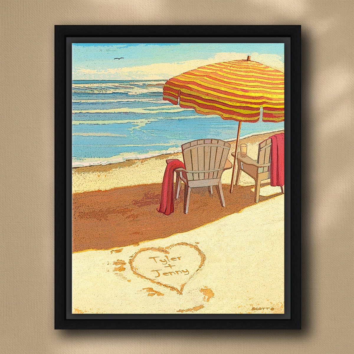 Personal-Prints art 20&quot;x24&quot; Float Framed Canvas Sea Breeze