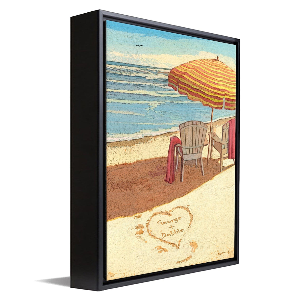 Personal-Prints art 12&quot;x16&quot; Float Framed Canvas Sea Breeze