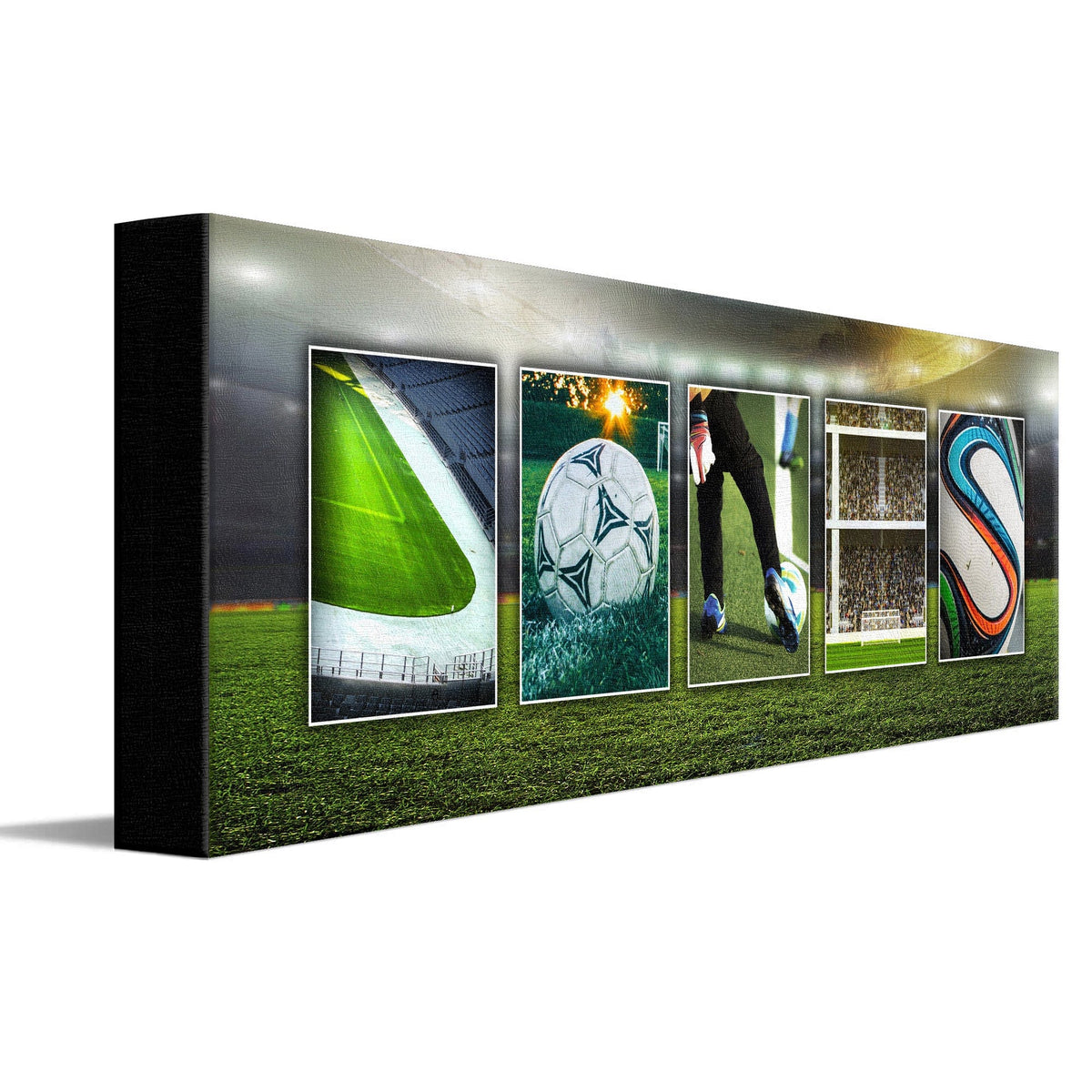 Personal-Prints art 6&quot;x18&quot; Stretched Canvas Soccer Name Art Print