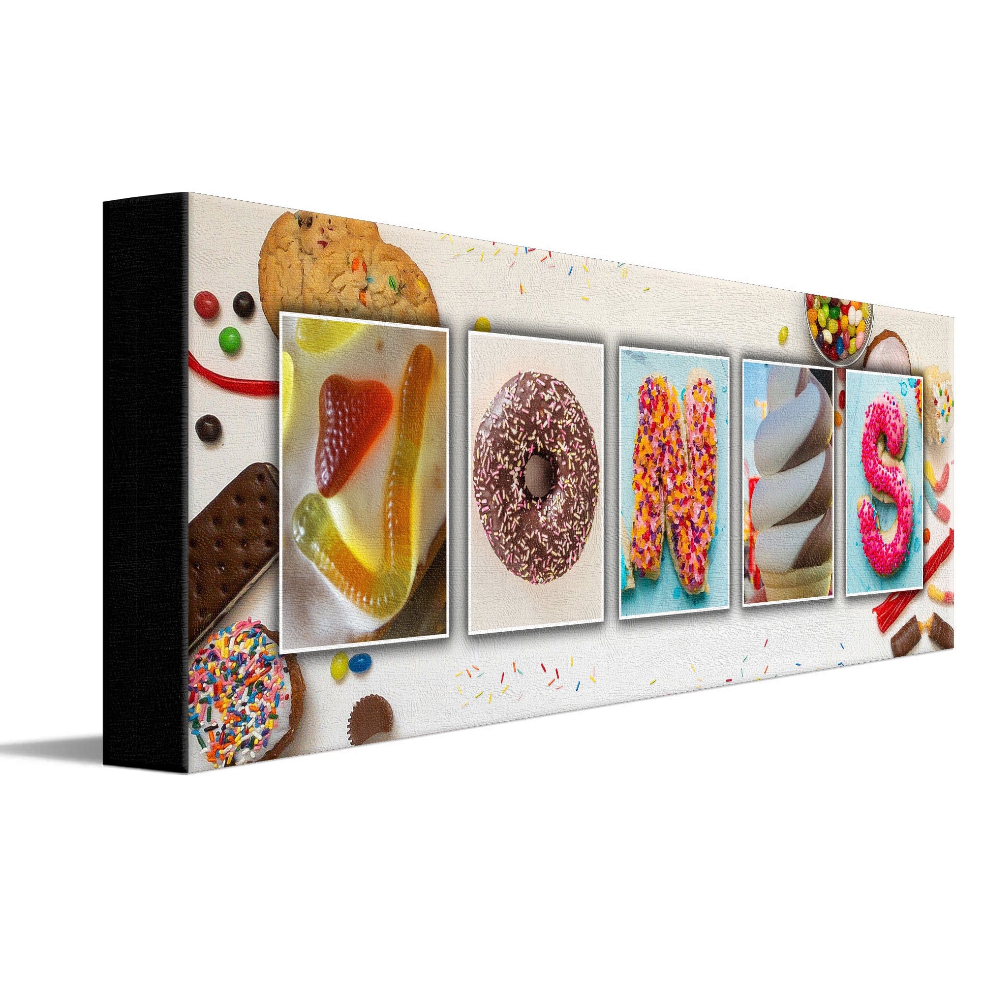 Personal-Prints art 6"x18" Stretched Canvas Sweets / Candy Name Art