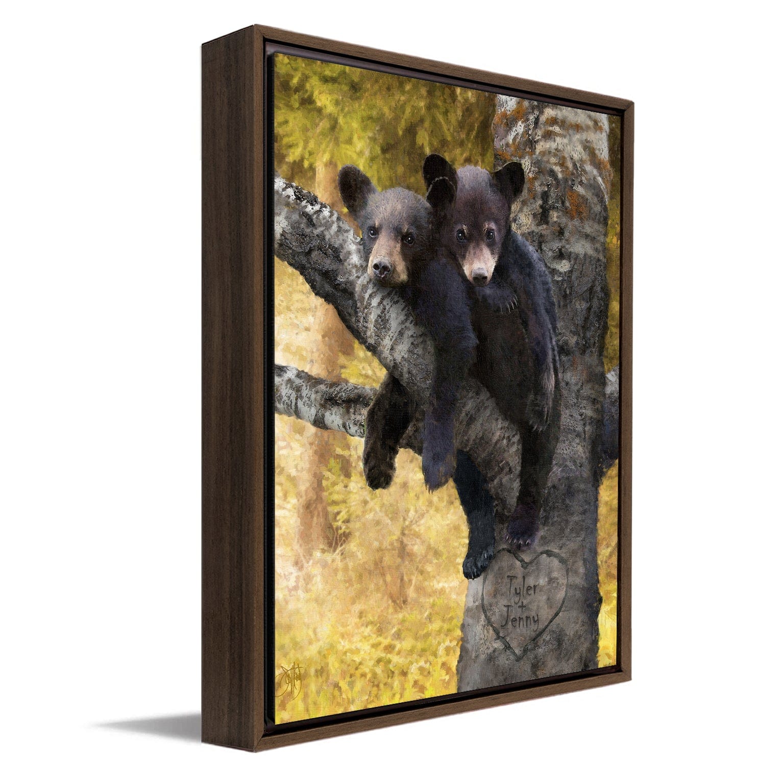 Personal-Prints art 12"x16" Float Framed Canvas UnBEARably in Love