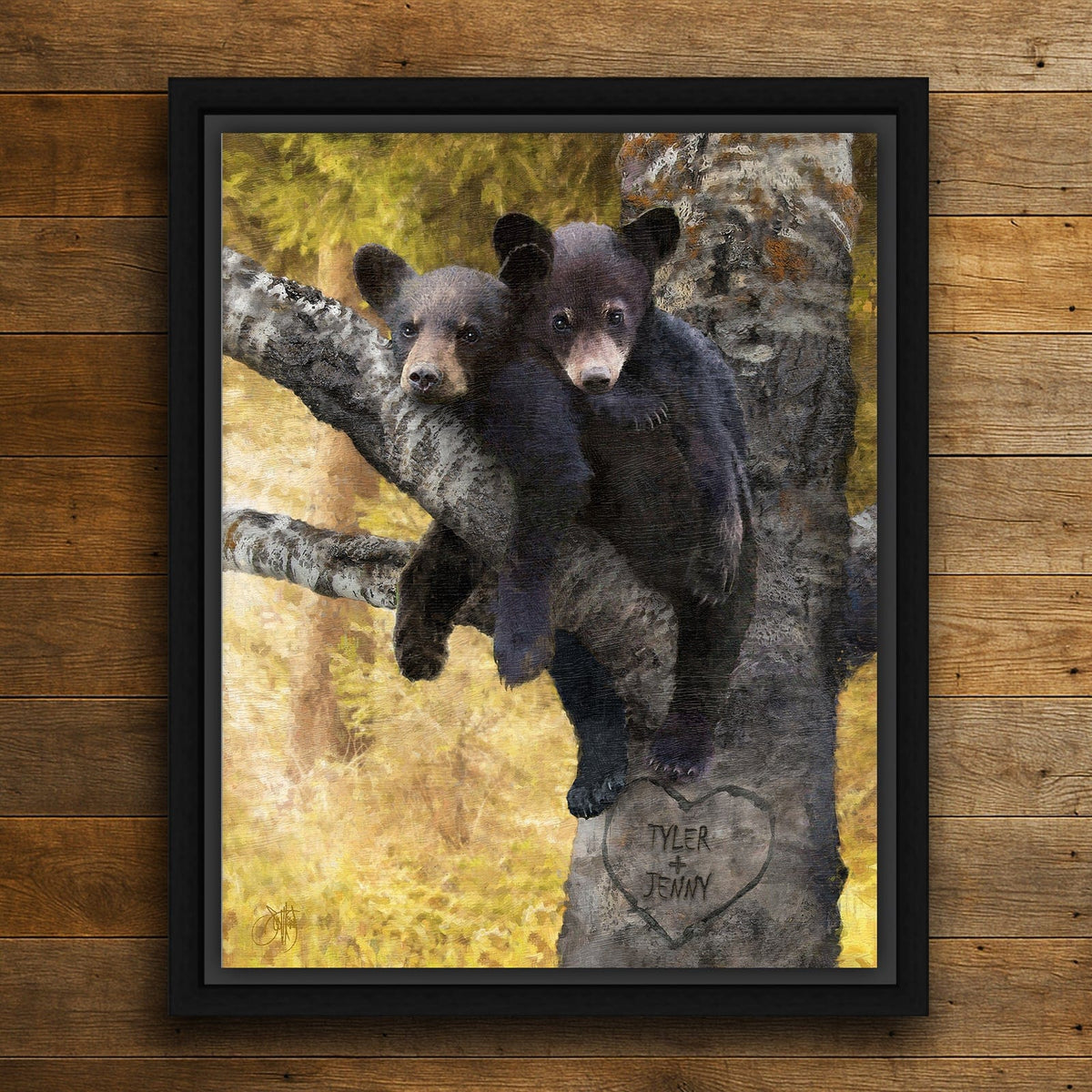 Personal-Prints art 20&quot;x24&quot; Float Framed Canvas UnBEARably in Love