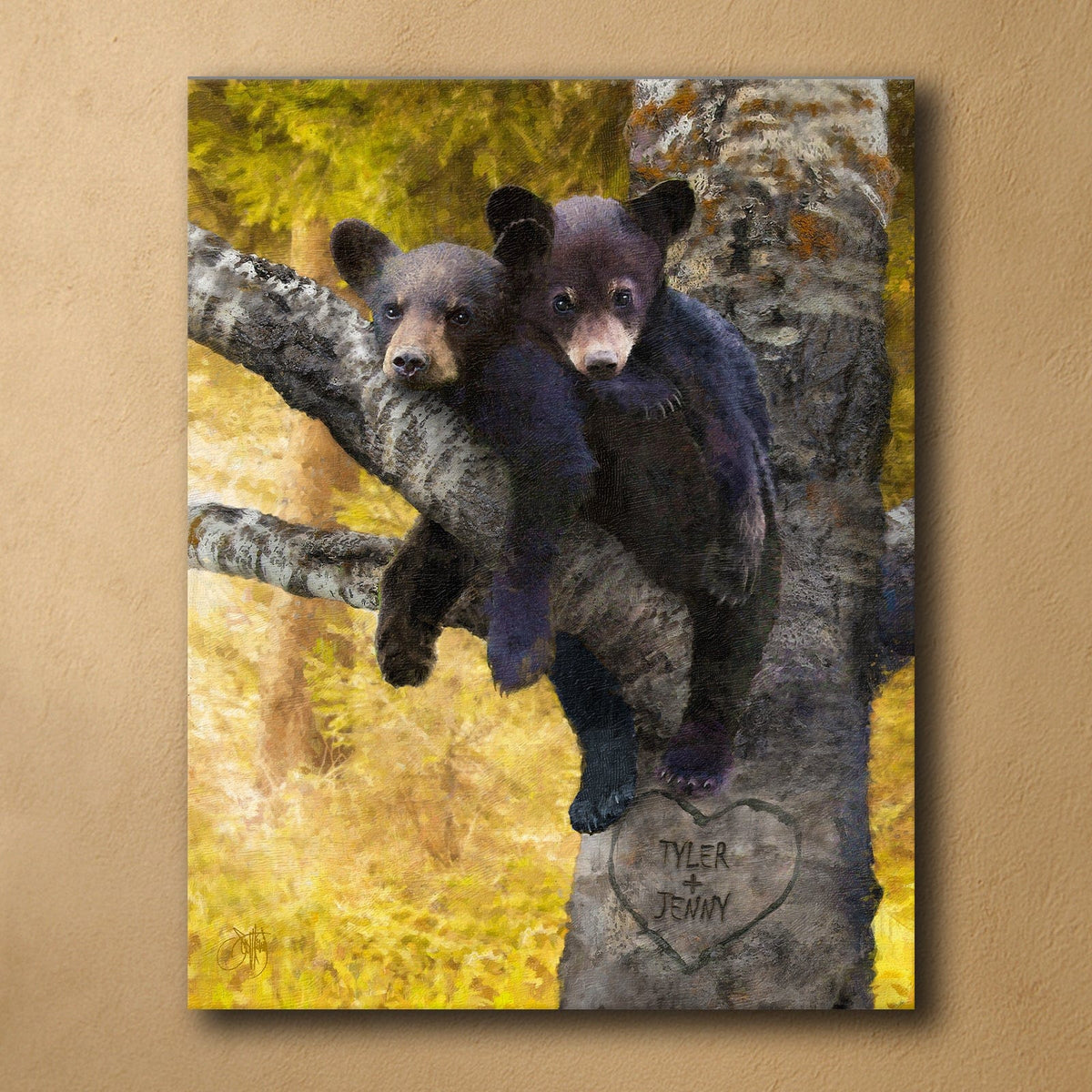 Personal-Prints art 16&quot;x20&quot; Stretched Canvas UnBEARably in Love