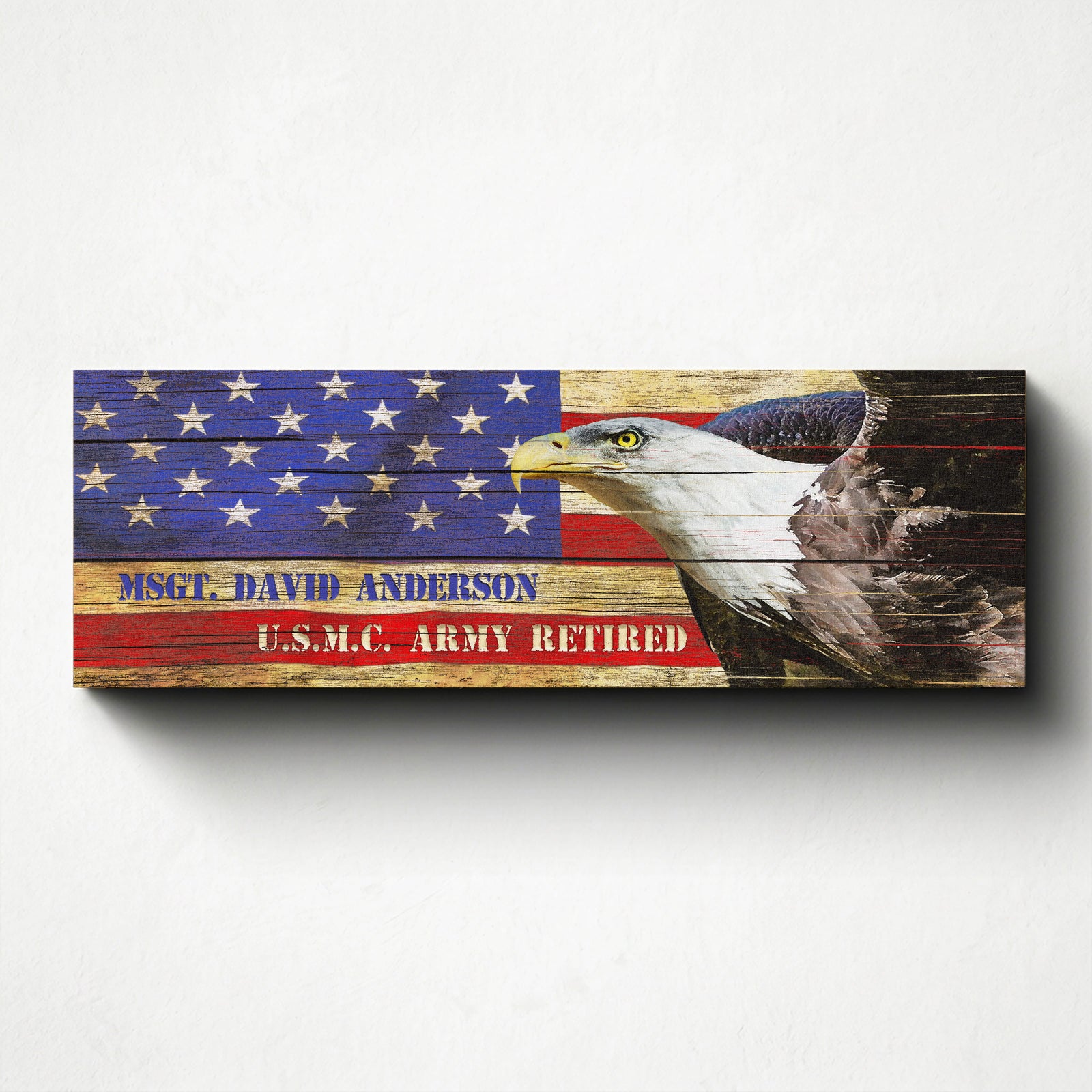 Personal-Prints art 6"x18" Stretched Canvas USA Patriot