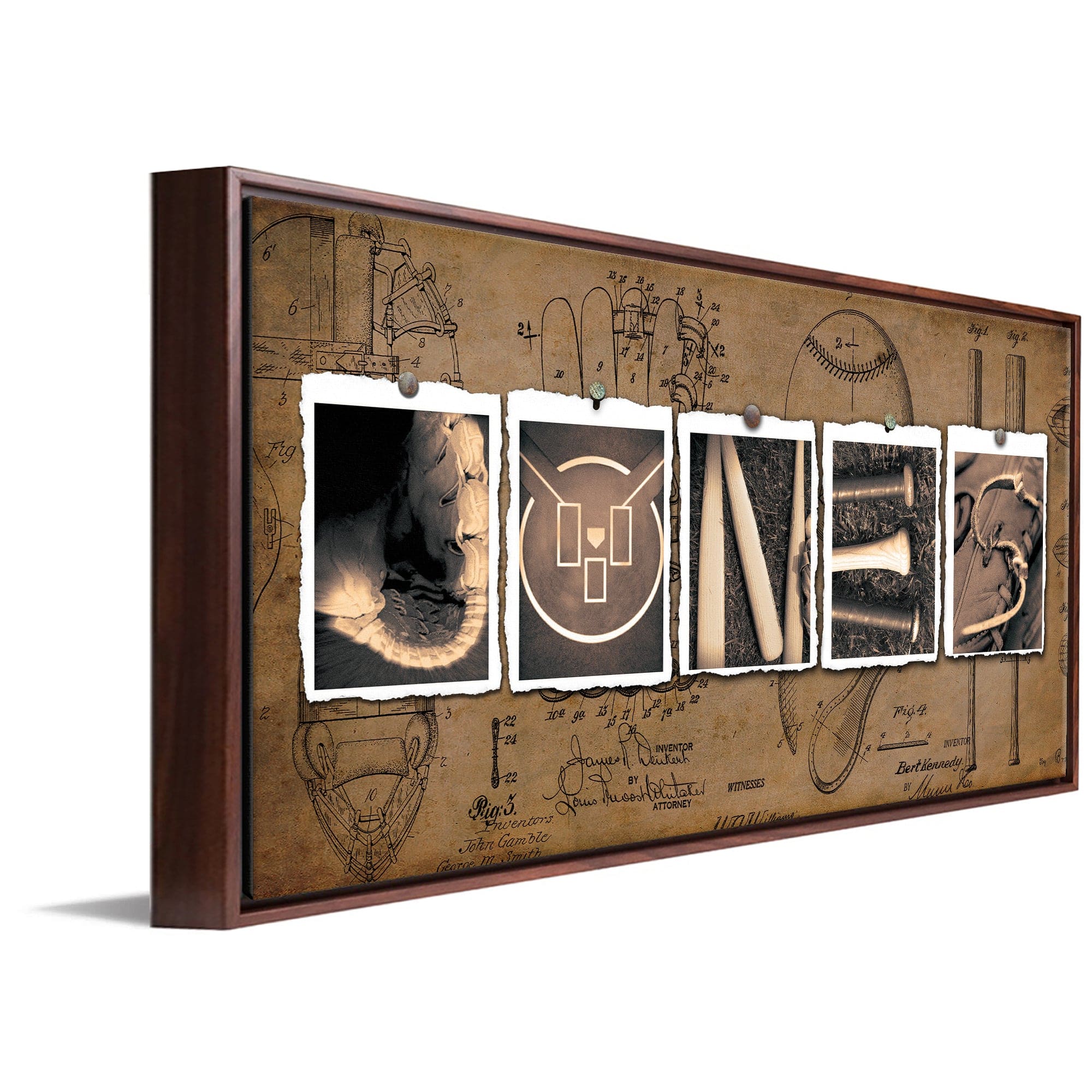 Custom Baseball Names Personalized Vintage Baseball Name Art — Browse Custom Name Art Online ...