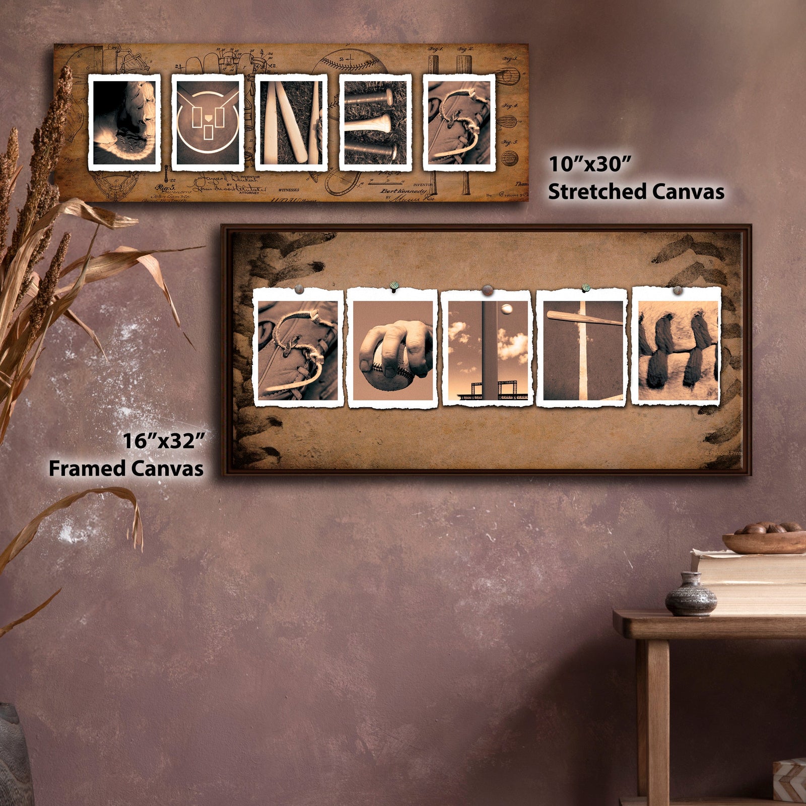 Personal-Prints art Vintage Baseball Name Art Print