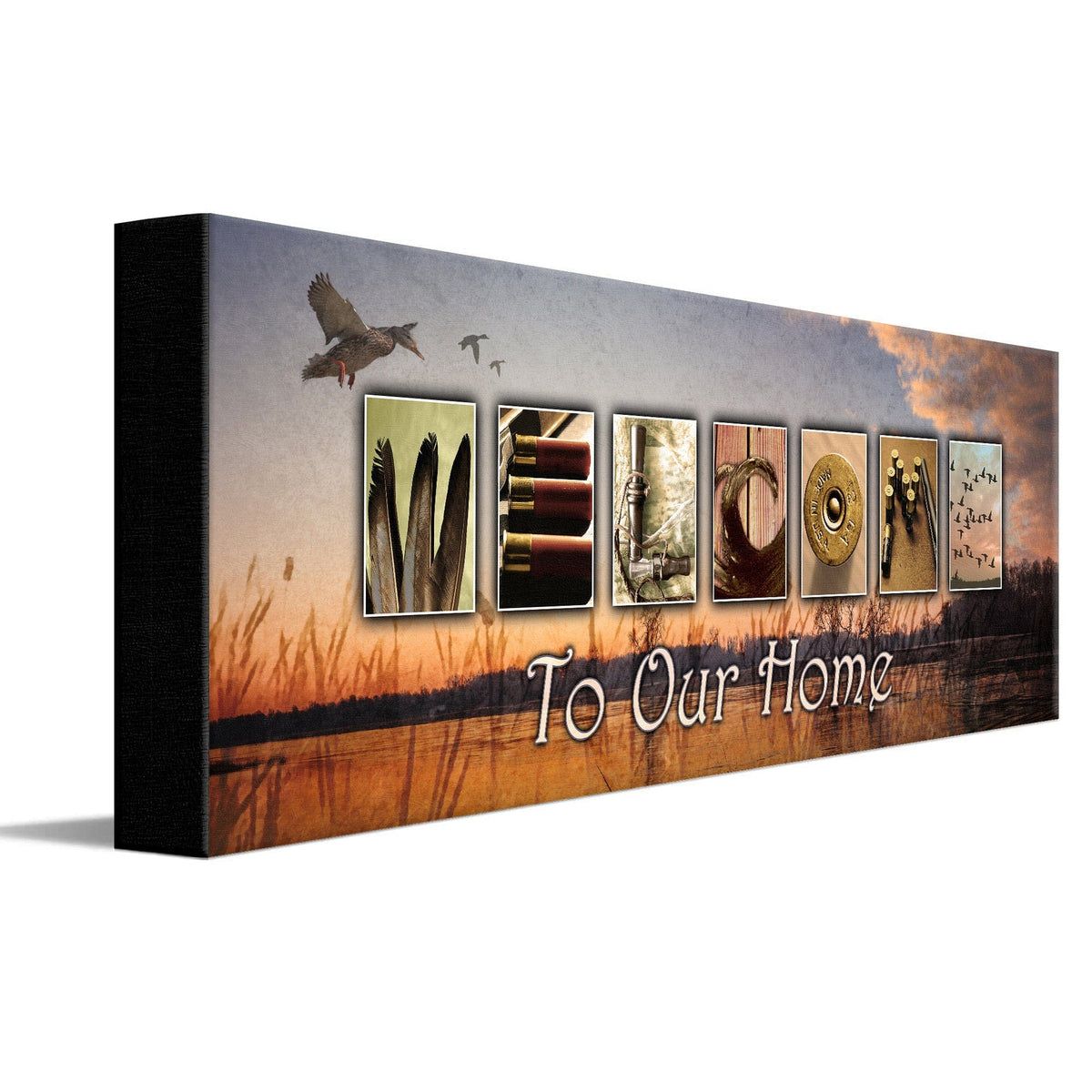 Personal-Prints art 6&quot;x18&quot; Stretched Canvas Welcome Duck Hunter Sign