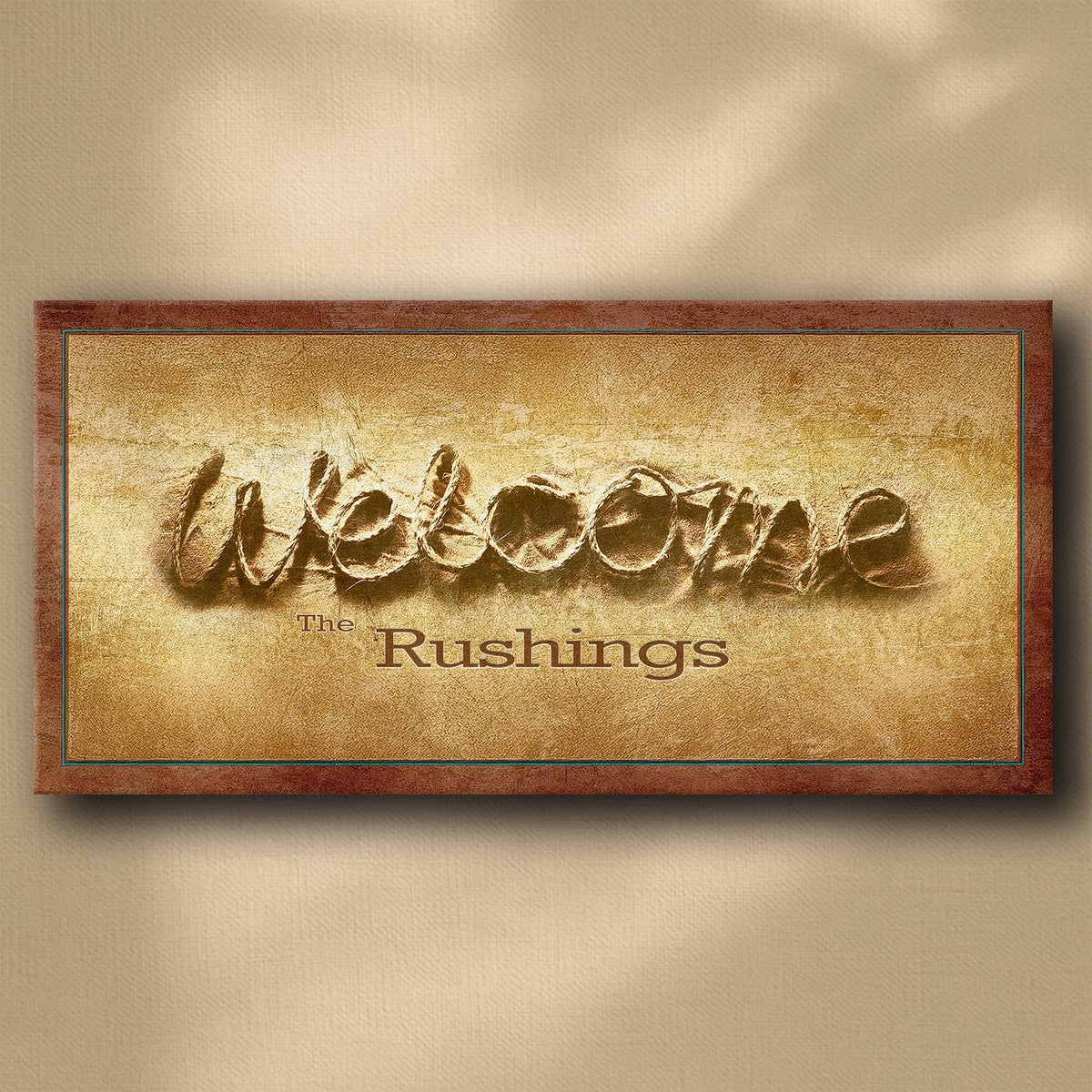 Personal-Prints art 16&quot;x32&quot; Stretched Canvas Welcome Rope Letters