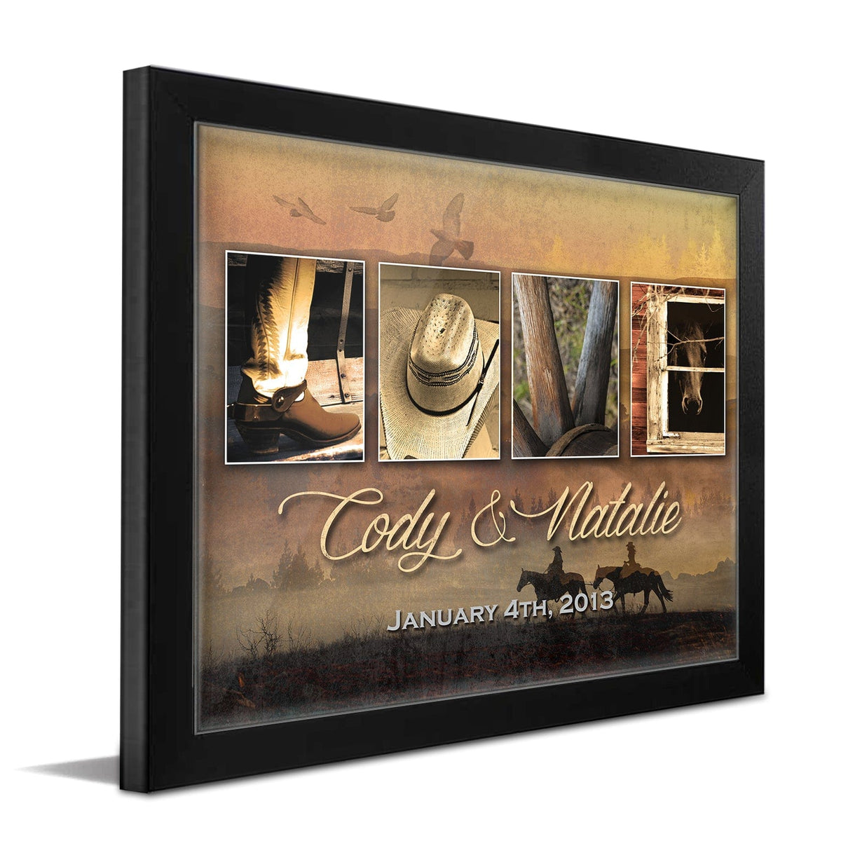Personal-Prints art 11&quot;x14&quot; Framed Paper Print Western Love Letters