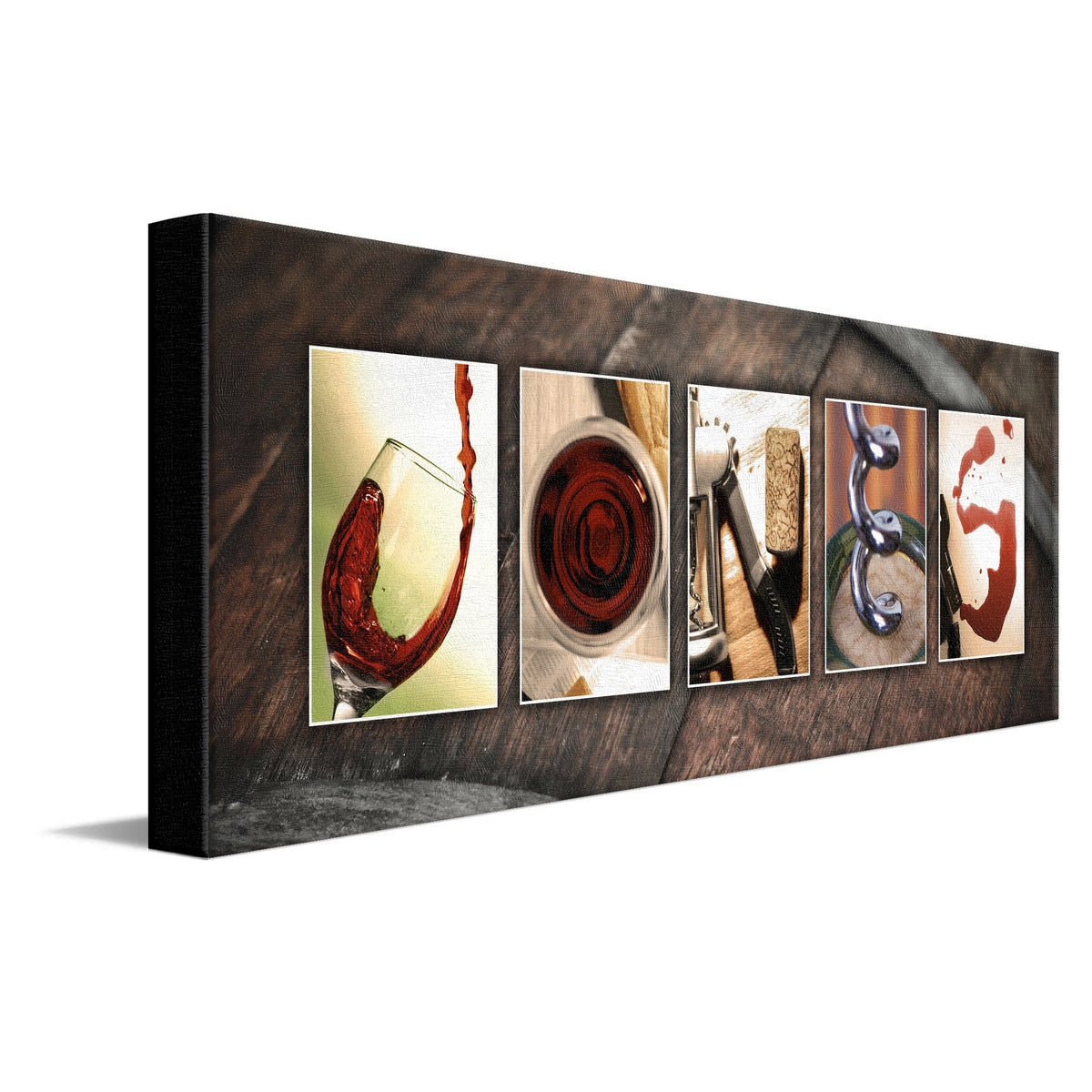 Personal-Prints art 10&quot;x30&quot; Stretched Canvas Wine Name Art Print