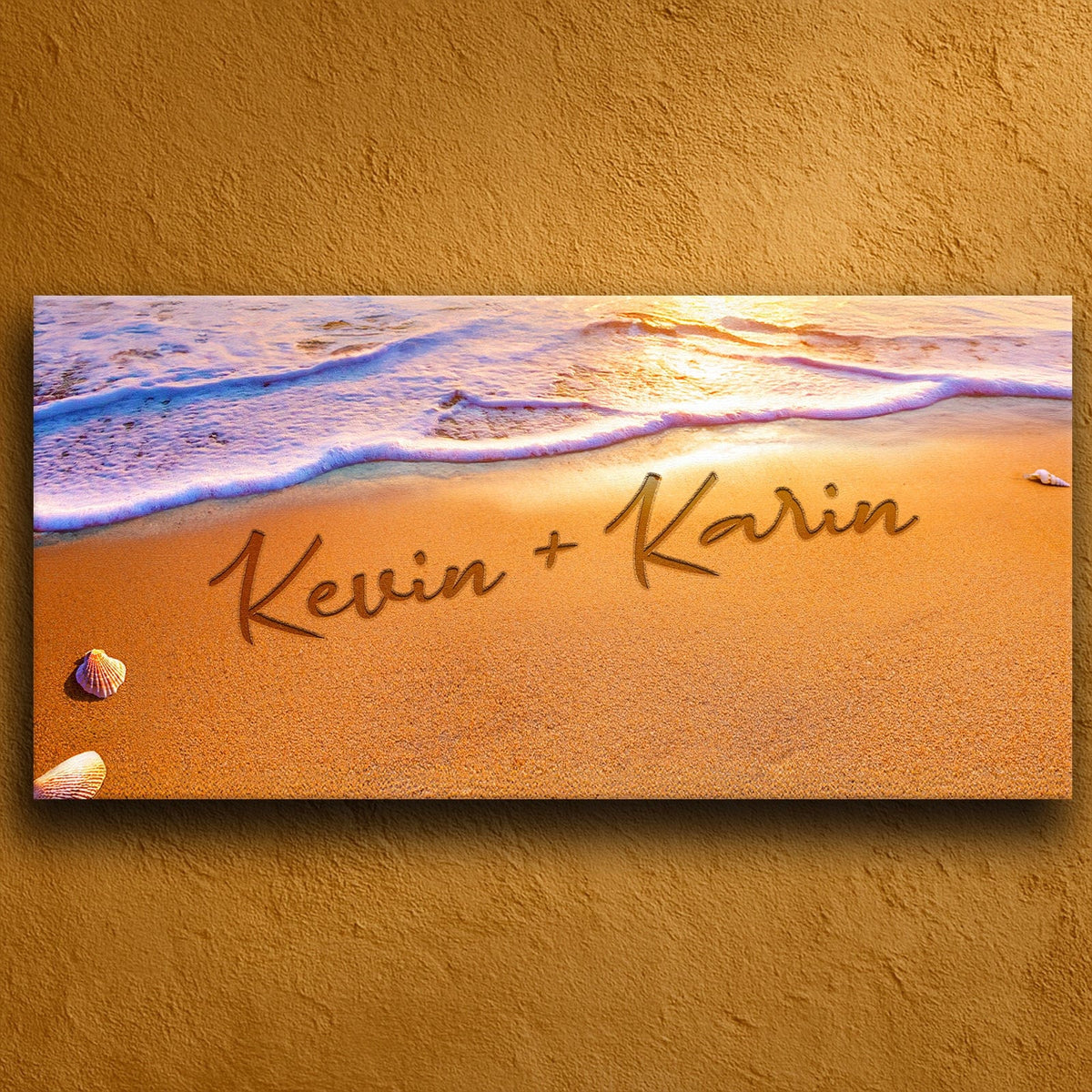 Personal-Prints art 16&quot;x32&quot; Stretched Canvas Written in the Sand