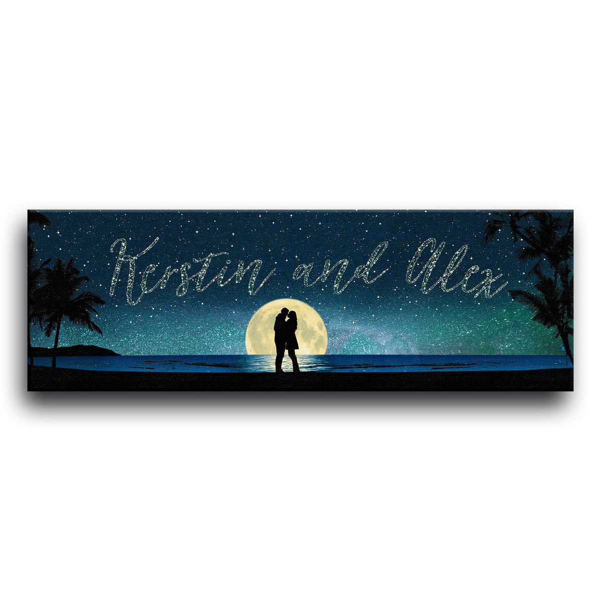 Personal-Prints art 10&quot;x30&quot; Stretched Canvas Written in the Stars - Beach
