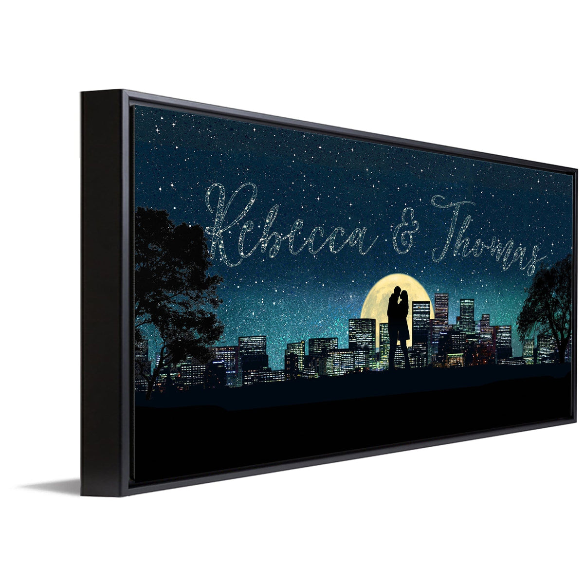 Personal-Prints art 16&quot;x32&quot; Stretched Canvas Written in the Stars - City