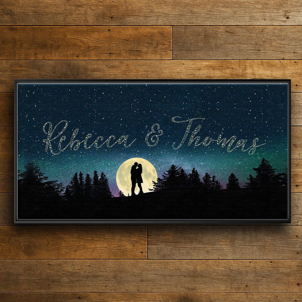 Personal-Prints art 16&quot;x32&quot; Float Framed Canvas Written in the Stars