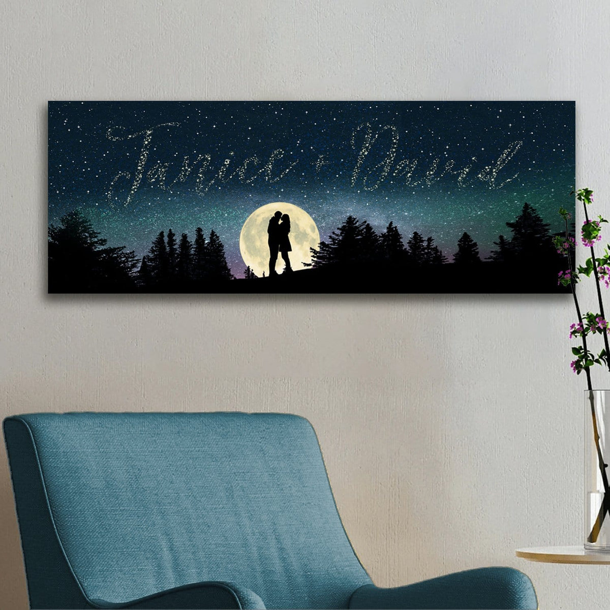 Personal-Prints art 10&quot;x30&quot; Stretched Canvas Written in the Stars