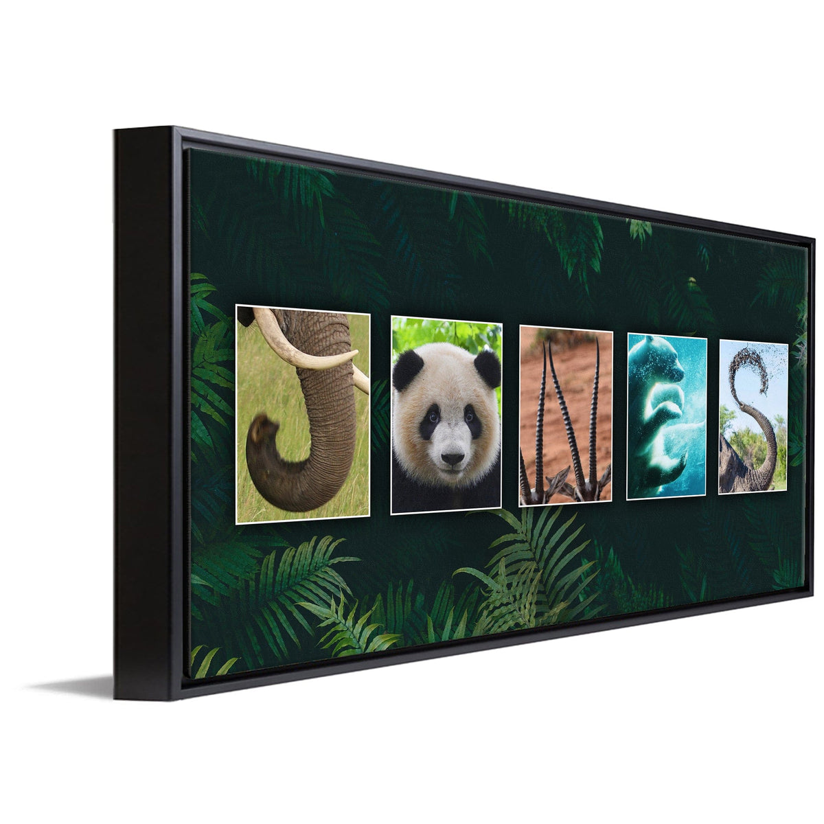 Personal-Prints art 16&quot;x32&quot; Float Framed Canvas Zoo Animal Name Art Print