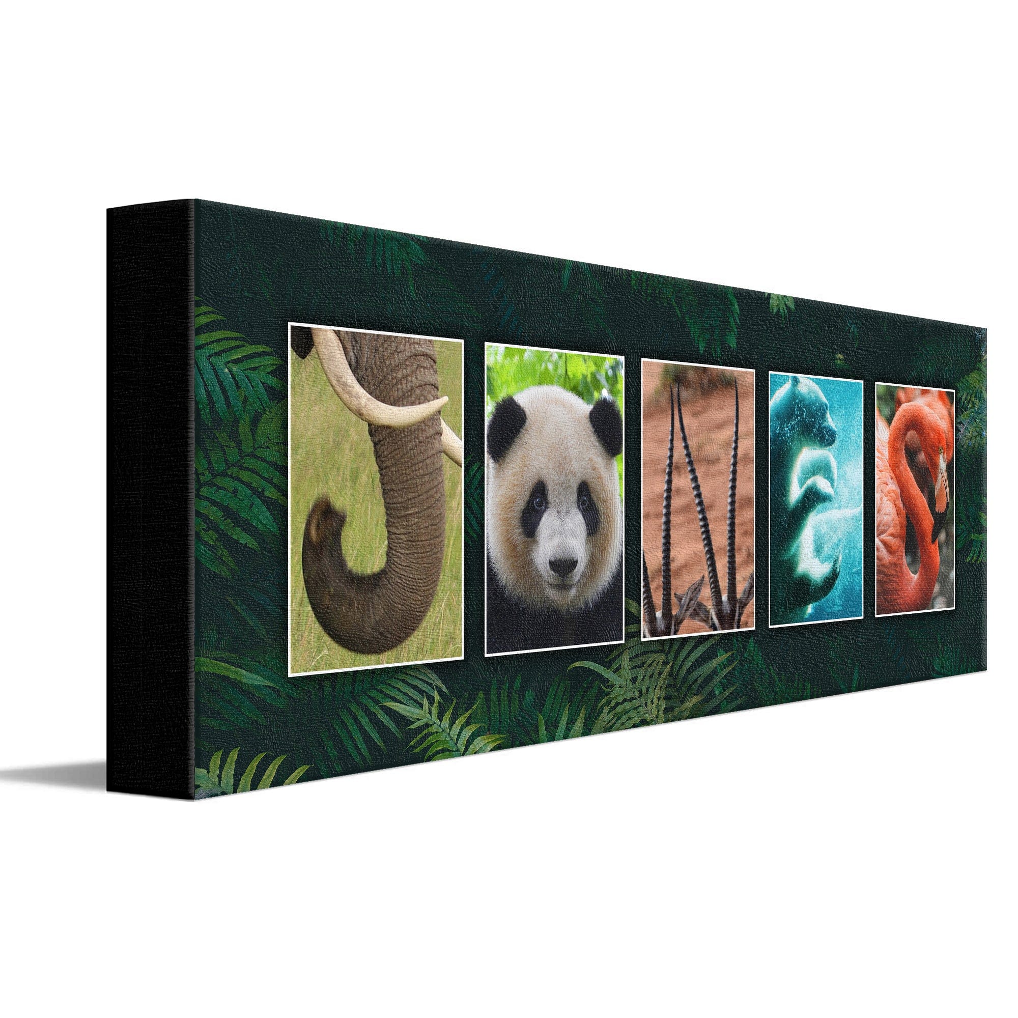 Personal-Prints art 6"x18" Stretched Canvas Zoo Animal Name Art Print