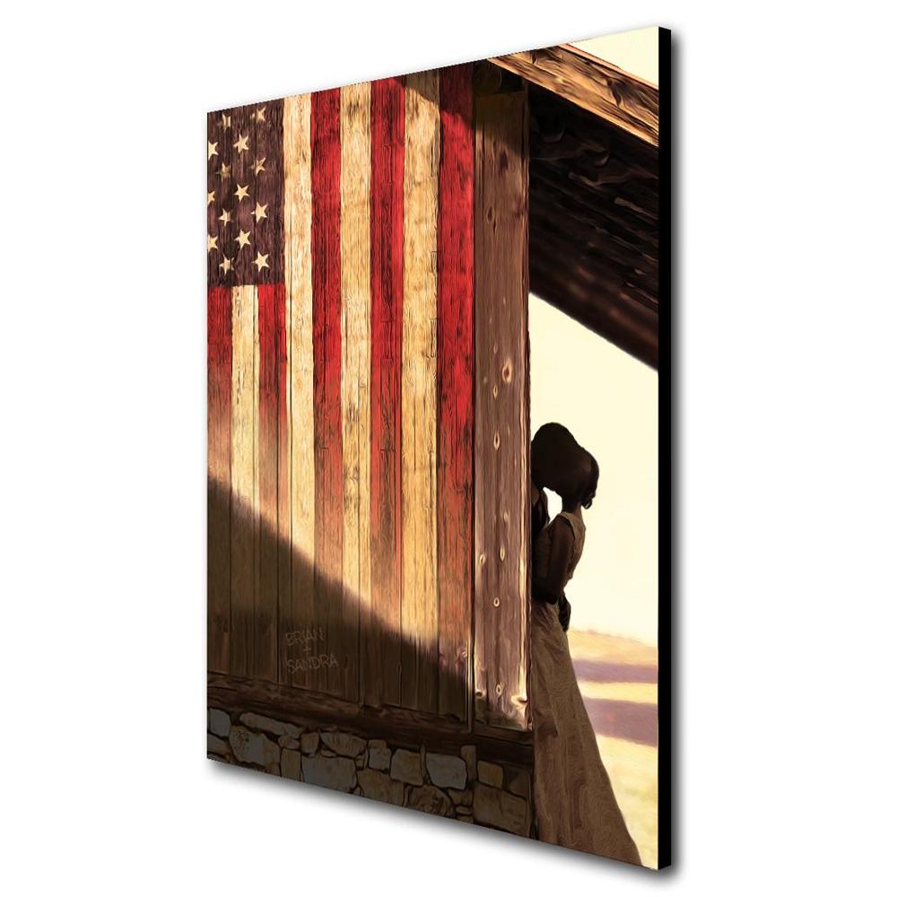 USA flag in art - Personalized Romantic Gift