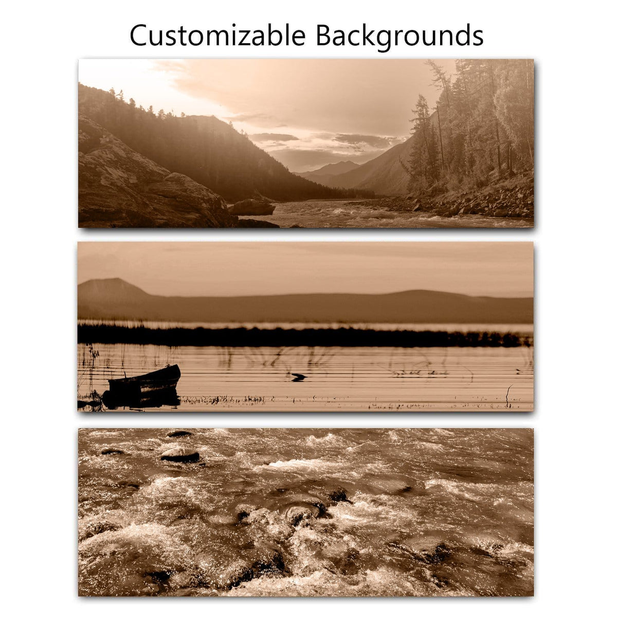 Custom background options to create the perfect personalized gift for the fisherman