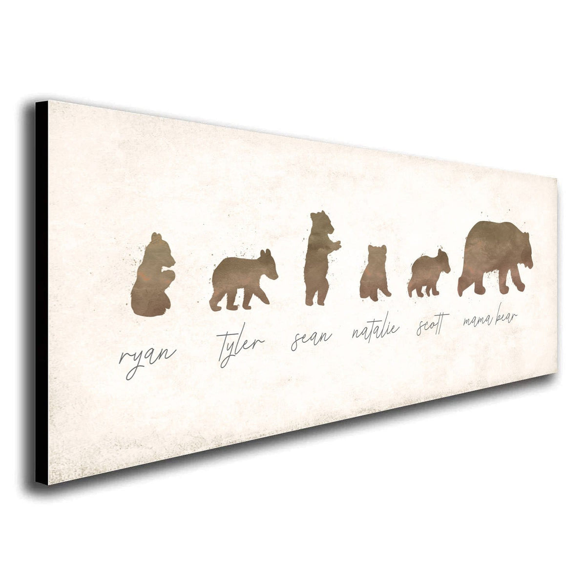 Personalized Family Wall Art Mama Bear Family Name Canvas
