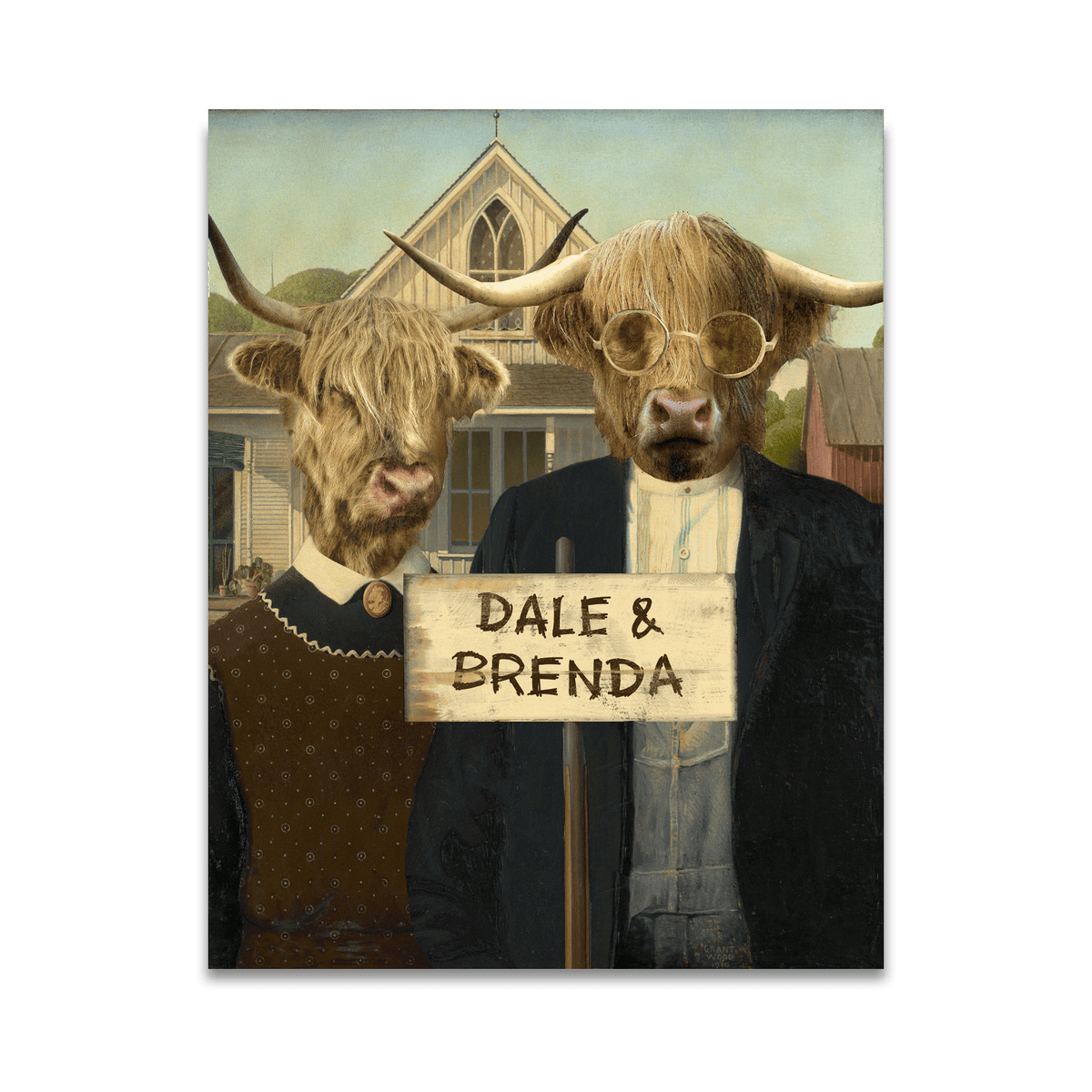 Cow art personalized sign
