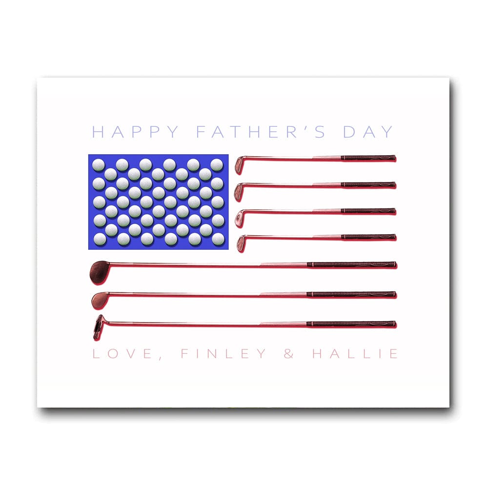 Personalized Patriotic Golf art from Personal Prints