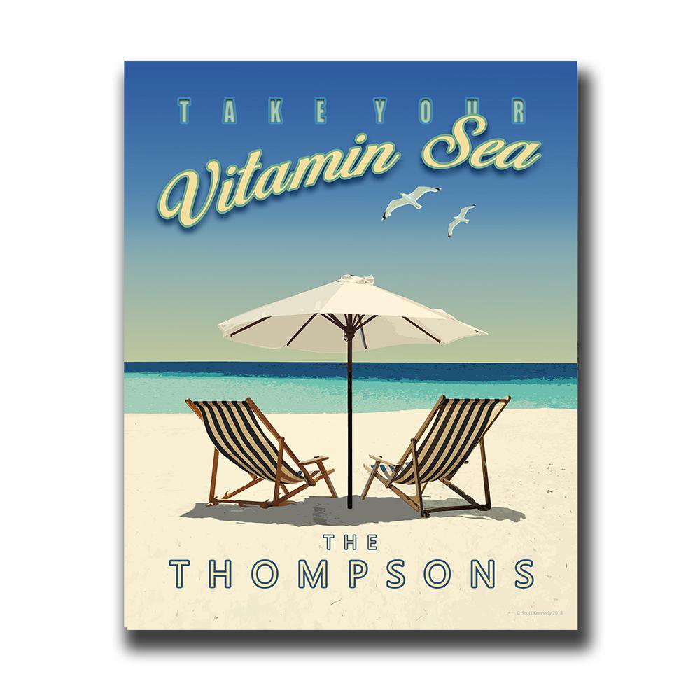 Take your vitamin Sea - Vintage Personalized sign from Personal-Prints