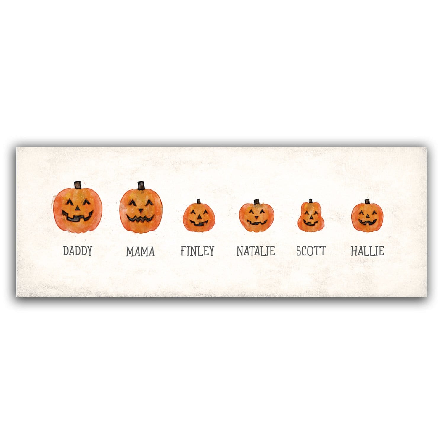 Personalized Halloween Gifts and Decor from Personal Prints - Jack-O-Lantern Family art