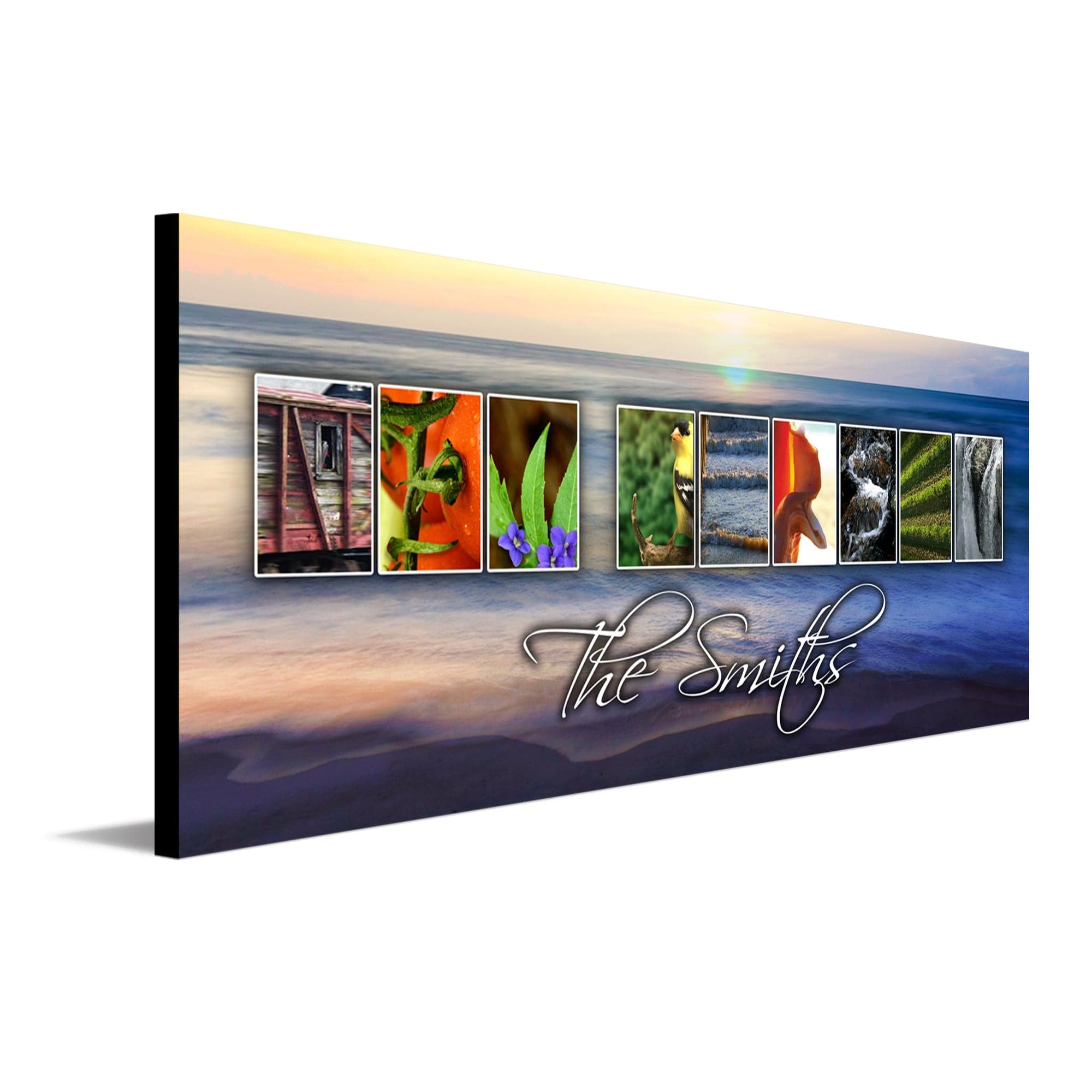 Personalized New Jersey art using images to spell the word New Jersey - Personal-Prints