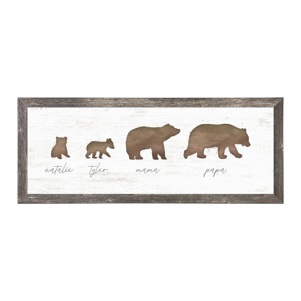 Bear Family Framed Canvas