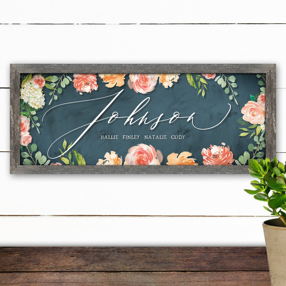 Personalized watercolor style botanical/ flower/ floral art print farmhouse lifestyle