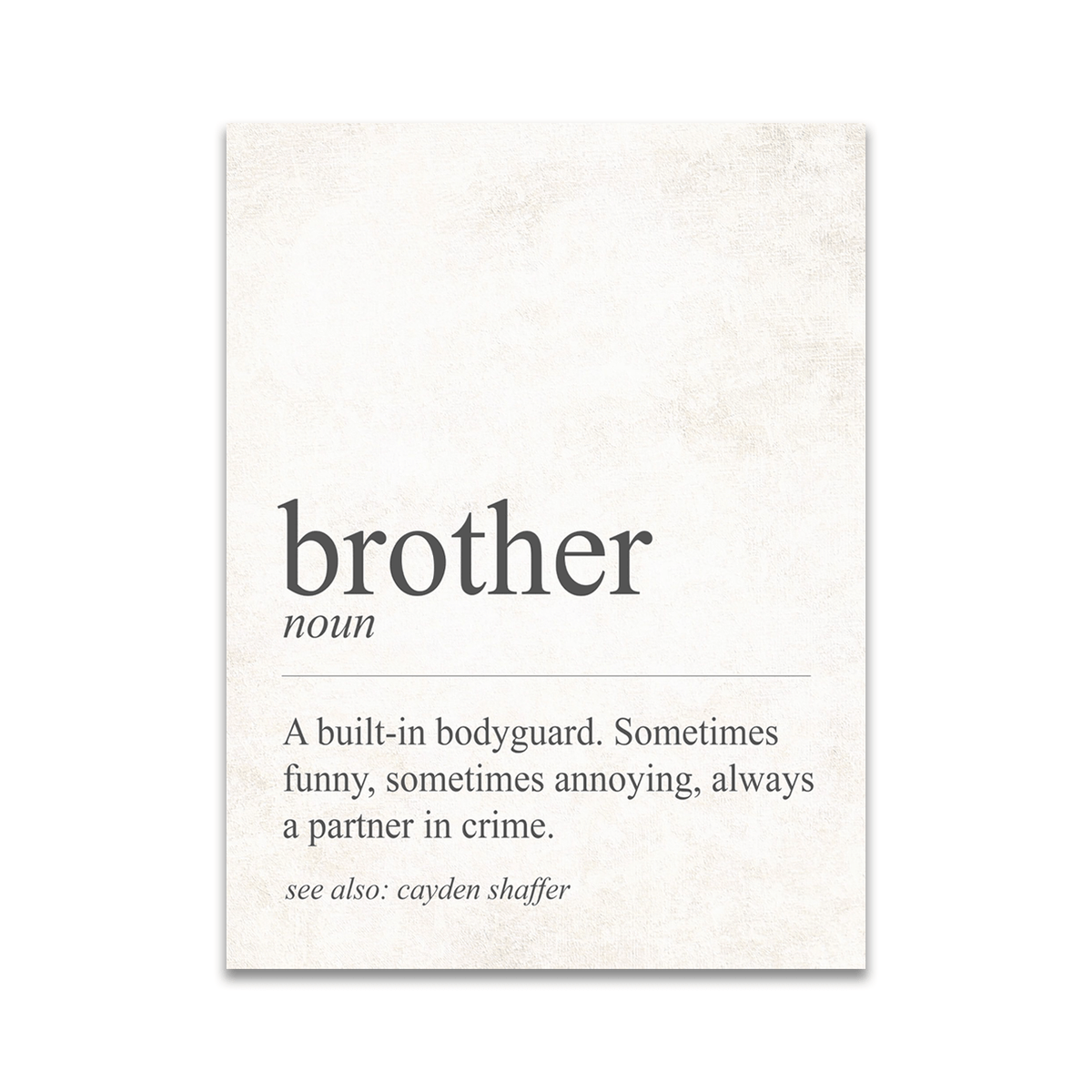 personalized sign for your brother