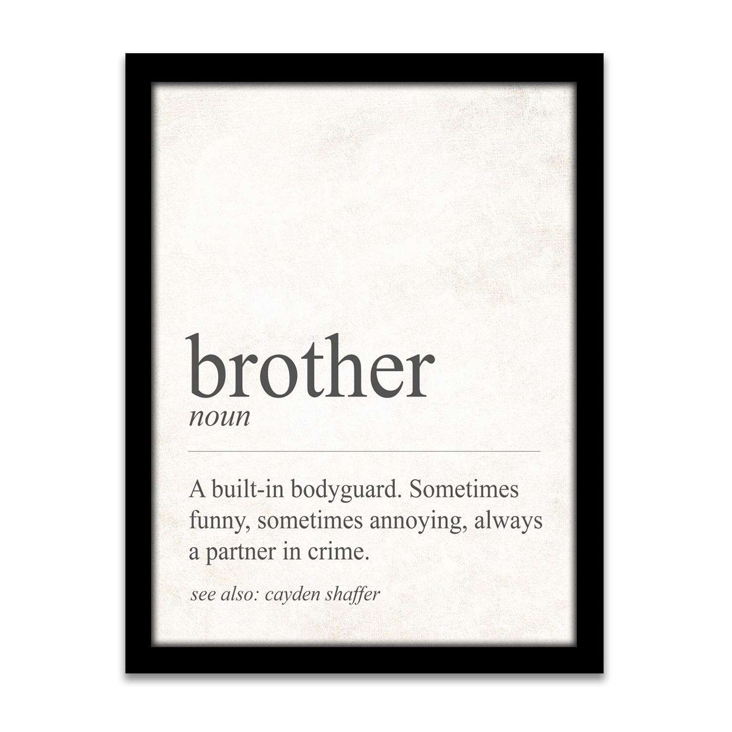 Definition of a Brother - Personalized gift for your brother