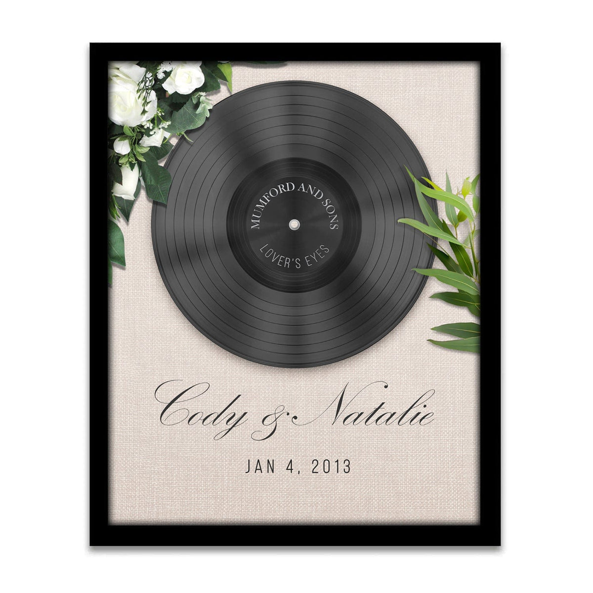 framed canvas personalized art gift for wedding anniversary