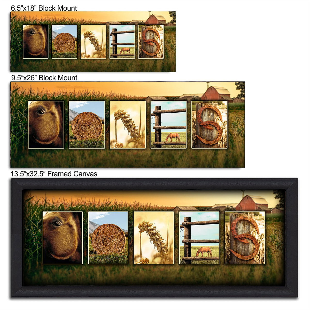 Horse Country Western Your Name Print Sizes