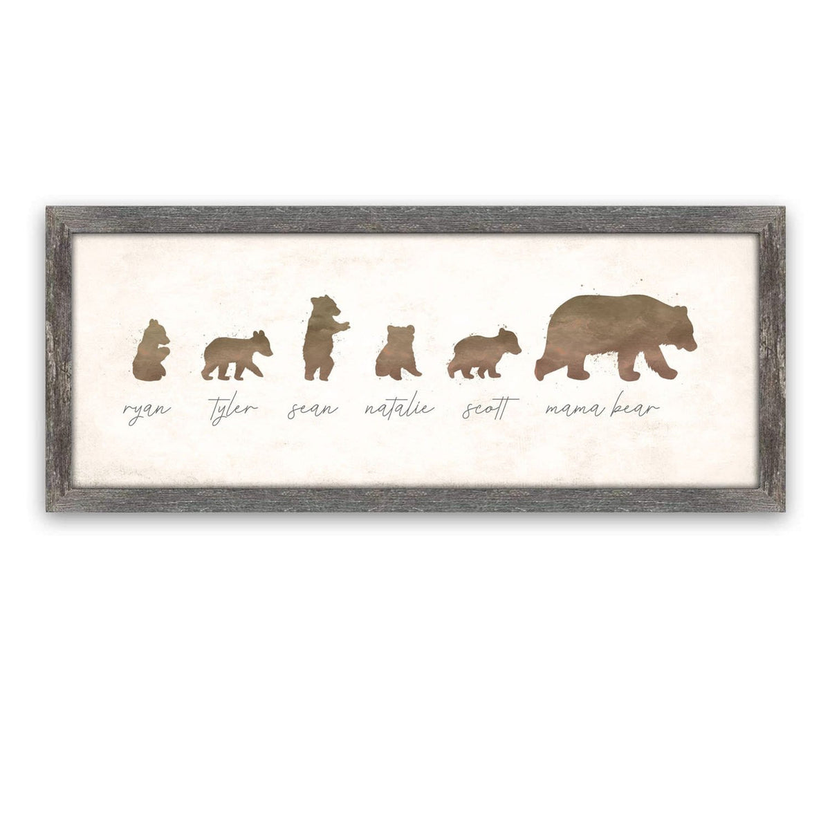 Personalized Mama Bear Gift - Framed Canvas Art