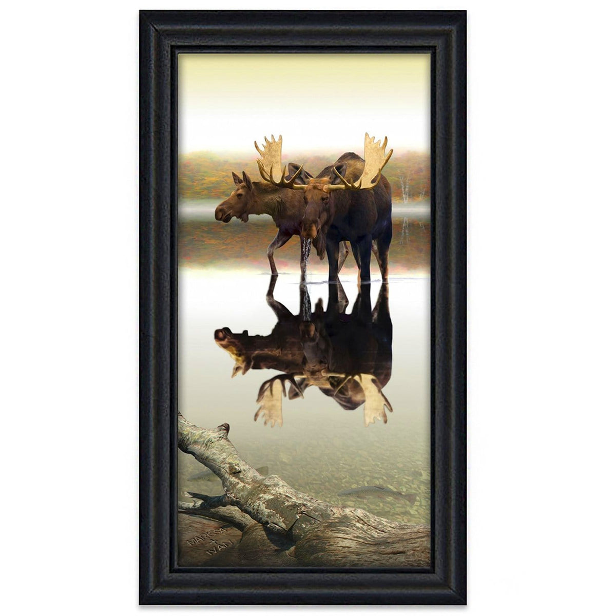 Peaceful Pair Moose Art Canvas from Personal-Prints