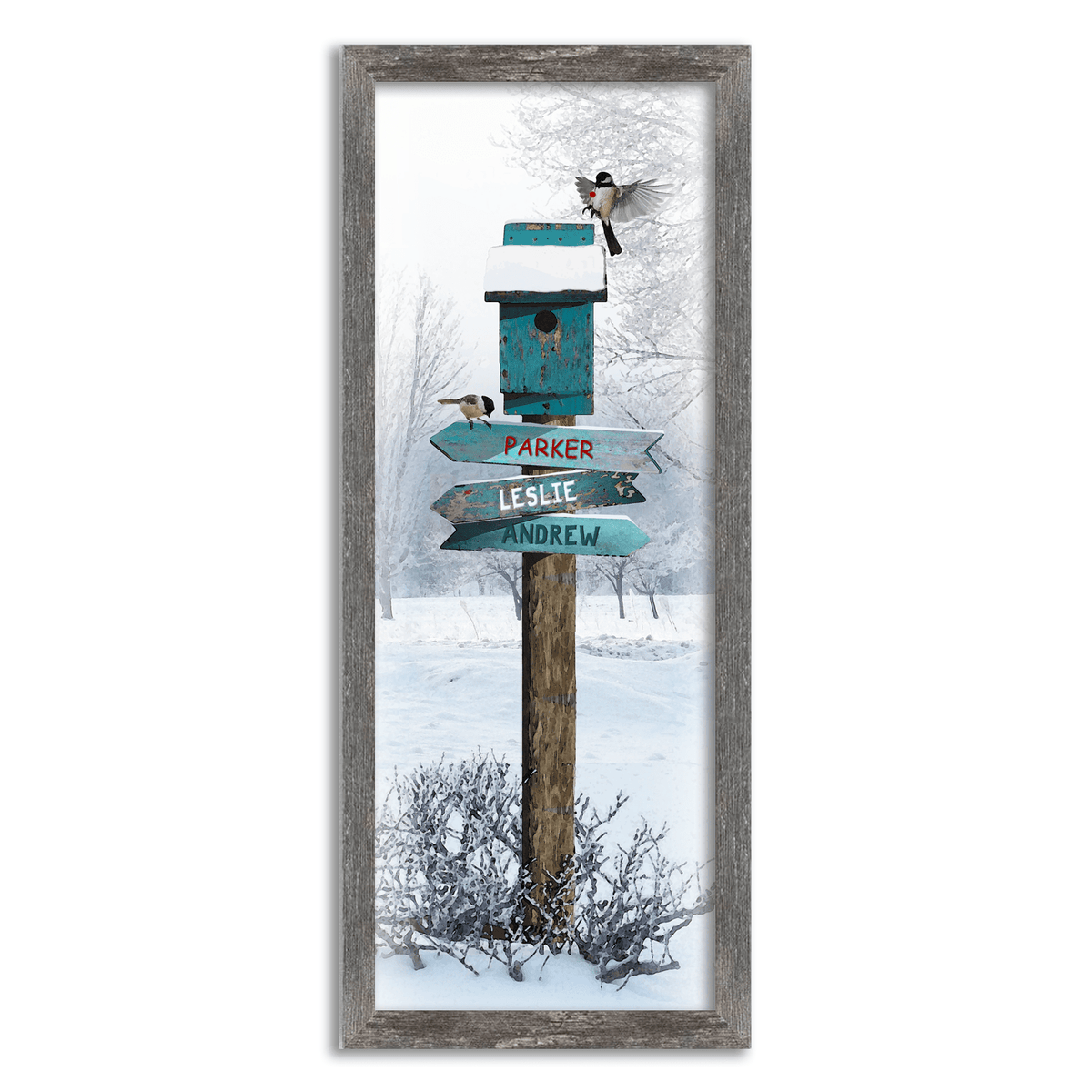 Winter Snow Framed Canvas Art from Personal Prints