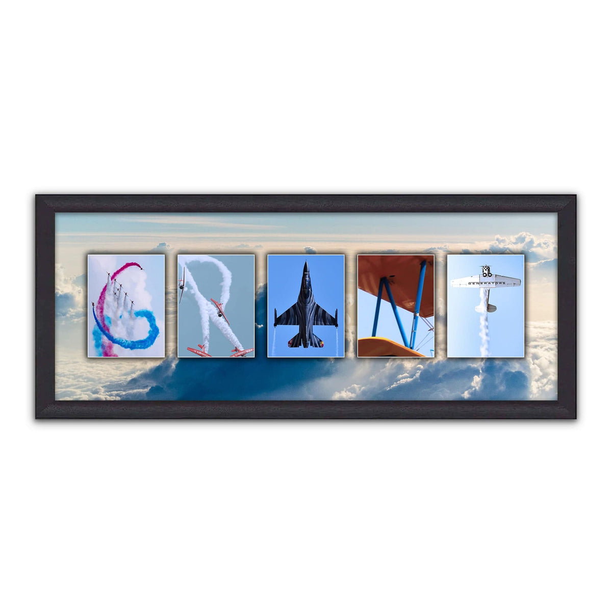 Framed Canvas Aviation &amp; Airplane Personalized Name Art.