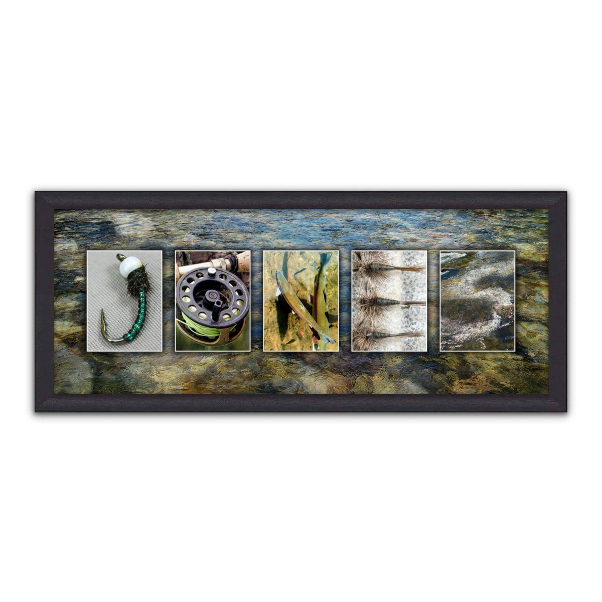 Personal-Prints Fly Fishing Letter Name Art. - Framed Canvas Fly-Fish art