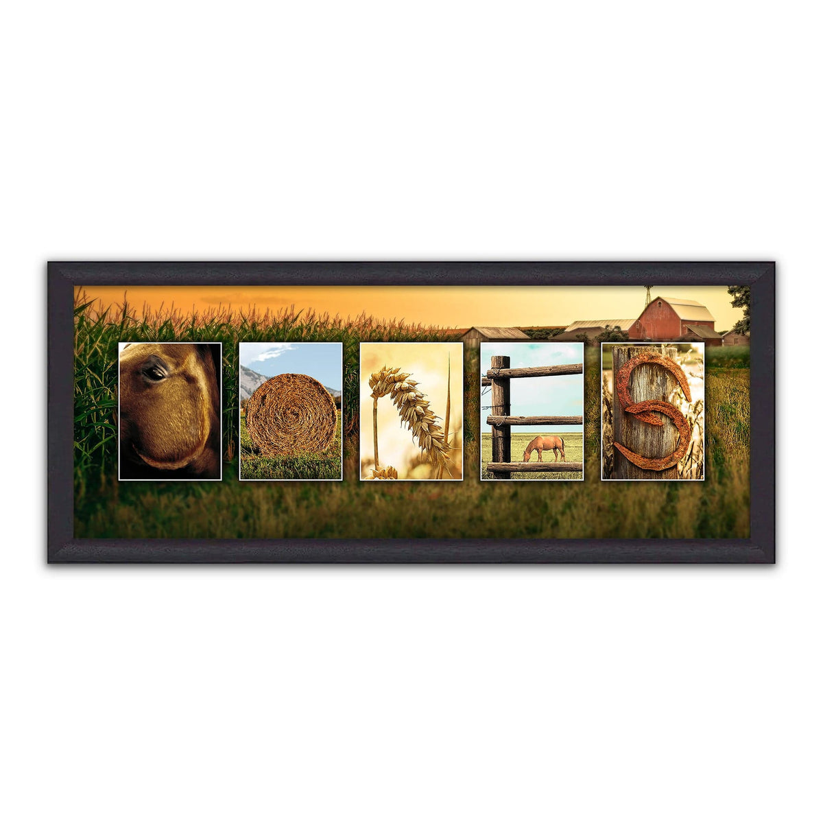 Personalized Horse Country Western Letter Name Art.