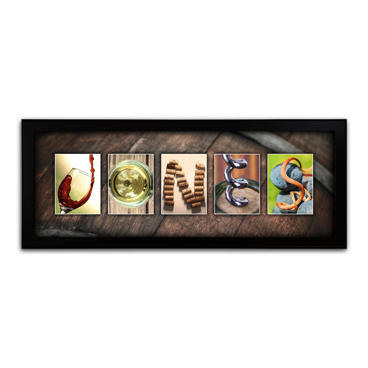 Personalized Wine Gift - Name art framed canvas from Personal Prints