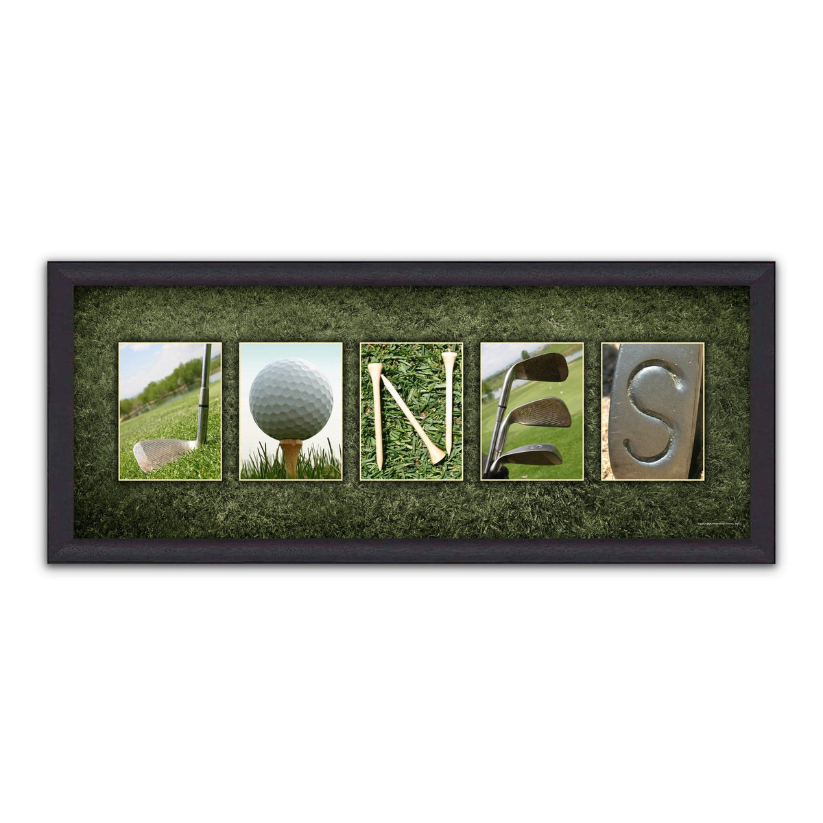 Personal-Prints Golf Name Art Print - Framed canvas Golf art