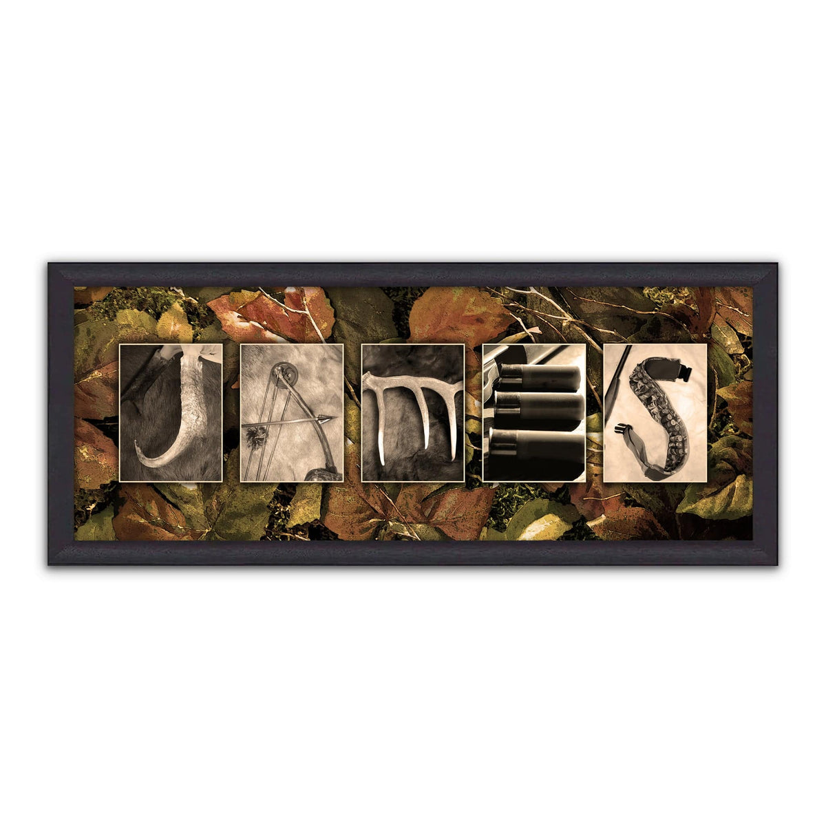 Personalized Hunting Letter Name Art Print.